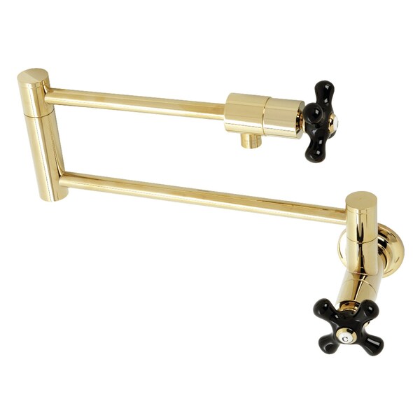 KS4102PKX Duchess Wall Mount Pot Filler, Polished Brass